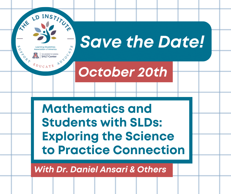 Mathematics and Students with SLDs: Exploring the Science to Practice Connection