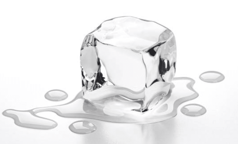 Ice cube melting
