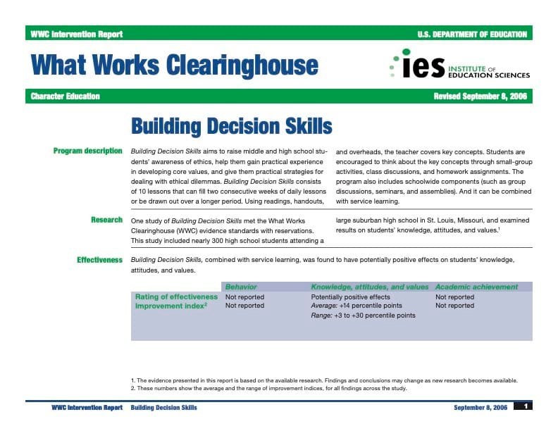 Building Decision Skills