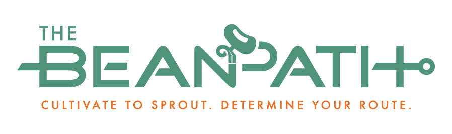 Bean Path logo featuring the phrase "Cultivate to spout, define your route" in a modern design.